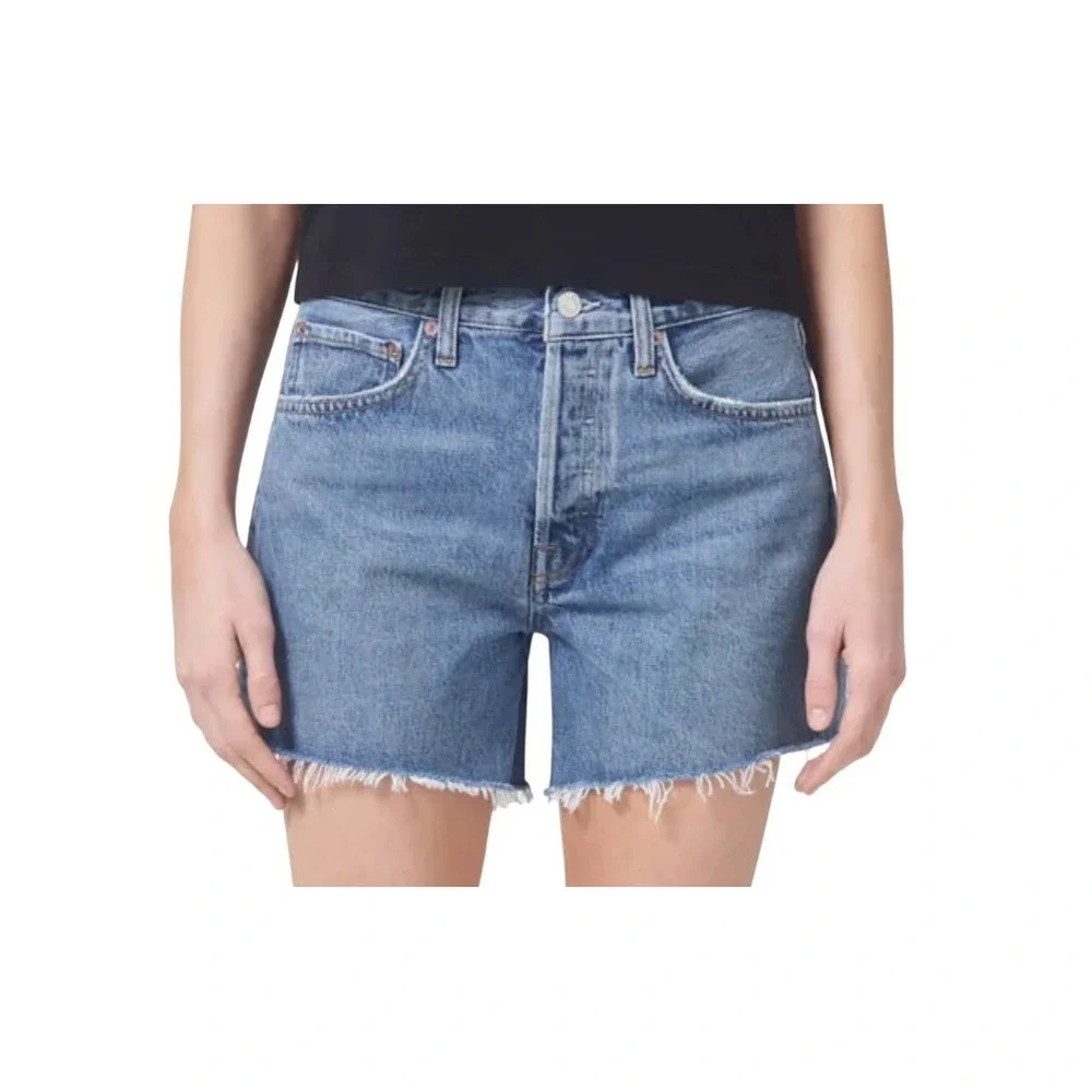 AGOLDE Womens 33 Parker Buttonfly Jean Long Shorts